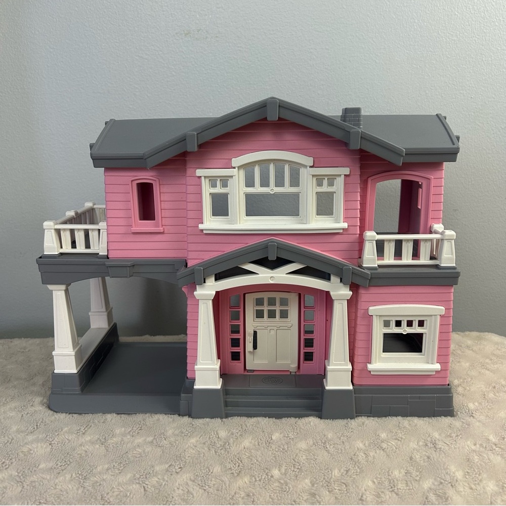 Green Toys Pink Dollhouse White Gray